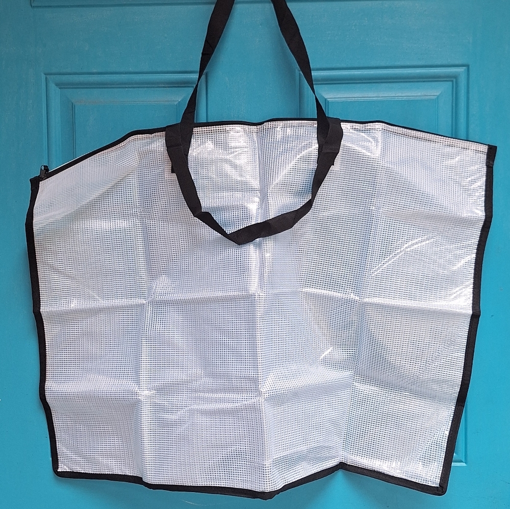Stadium Tote Bag with Zipper See Through Container Cover Briefcase Holder 26x19